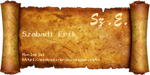 Szabadi Erik névjegykártya